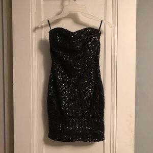Black sequin dress